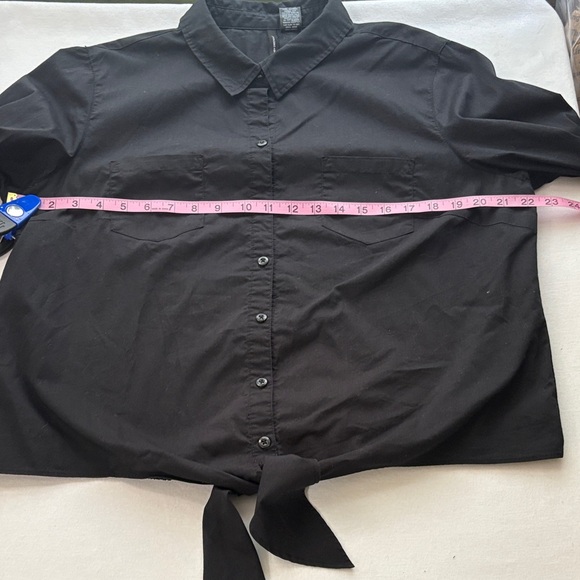 New Directions Black Button-Down Blouse - XL - Picture 7 of 11